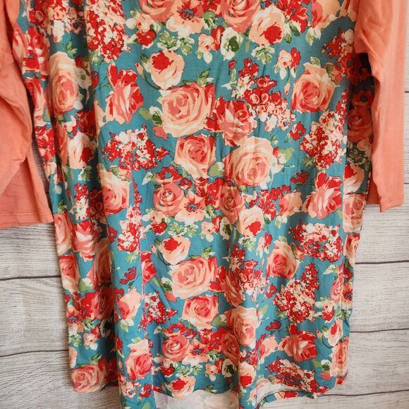 DownEast Xl Pink Floral Cottagecore Y2K Long Sleeve T-shirt - Picture 2 of 8